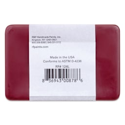 R&F Encaustic Paint Block - Alizarin Permanent, 333 ml block back