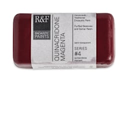 R&F Encaustic Paint Block - Quinacridone Magnenta, 40 ml block