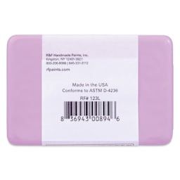 R&F Encaustic Paint Block - Quinacridone Magenta Light, 333 ml block back