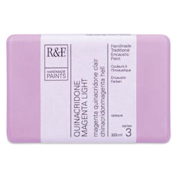 R&F Encaustic Paint Block - Quinacridone Magenta Light, 333 ml block