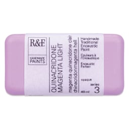 R&F Encaustic Paint Block - Quinacridone Magenta Light, 40 ml block