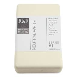 R&F Encaustic Paint Block - Neutral White, 333 ml block