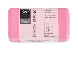 R&F Encaustic Paint Block - Dianthus Pink, 40 ml block