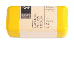 R&F Encaustic Paint Block - Cadmium Yellow Medium, 104 ml block