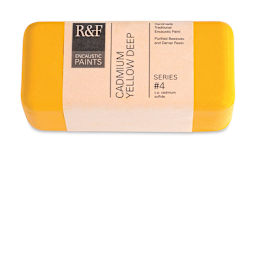 R&F Encaustic Paint Block - Cadmium Yellow Deep, 104 ml block