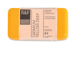 R&F Encaustic Paint Block - Cadmium Yellow Deep, 40 ml block
