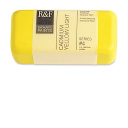 R&F Encaustic Paint Block - Cadmium Yellow Light, 104 ml block