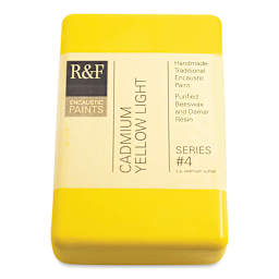 R&F Encaustic Paint Block - Cadmium Yellow Light, 333 ml block