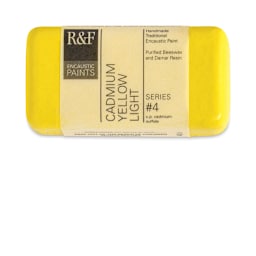 R&F Encaustic Paint Block - Cadmium Yellow Light, 40 ml block