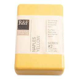 R&F Encaustic Paint Block - Naples Yellow, 333 ml block