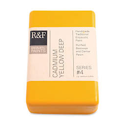 R&F Encaustic Paint Block - Cadmium Yellow Deep, 333 ml block