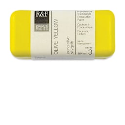 R&F Encaustic Paint Block - Olive Yellow, 104 ml block