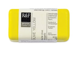 R&F Encaustic Paint Block - Olive Yellow, 40 ml block