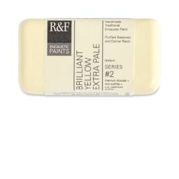 R&F Encaustic Paint Block - Brilliant Yellow Extra Pale, 40 ml block