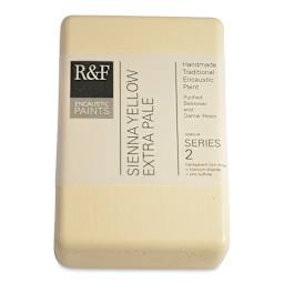 R&F Encaustic Paint Block - Sienna Yellow Extra Pale, 333 ml block