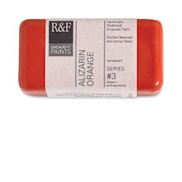 R&F Encaustic Paint Block - Alizarin Orange, 40 ml block