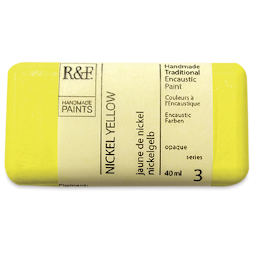 R&F Encaustic Paint Block - Nickel Yellow, 40 ml, Block