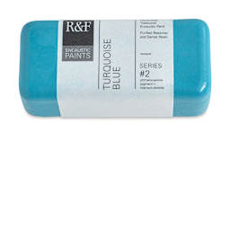 R&F Encaustic Paint Block - Turquoise Blue, 104 ml block