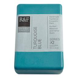 R&F Encaustic Paint Block - Turquoise Blue, 333 ml block