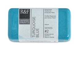 R&F Encaustic Paint Block - Turquoise Blue, 40 ml block