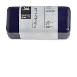 R&F Encaustic Paint Block - Phthalo Blue, 104 ml block