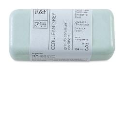 R&F Encaustic Paint Block - Cerulean Grey, 104 ml block