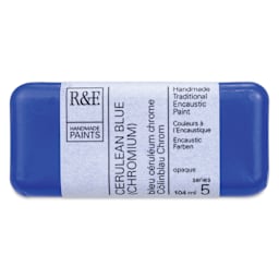 R&F Encaustic Paint Block - Cerulean Blue Chromium, 104 ml block