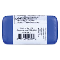 R&F Encaustic Paint Block - Cerulean Blue Chromium, 40 ml block back