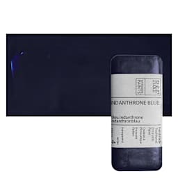 R&F Encaustic Paint Block - Indanthrone Blue, 104 ml, Block and swatch