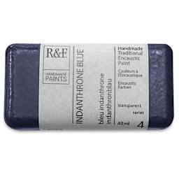 R&F Encaustic Paint Block - Indanthrone Blue, 40 ml, Block