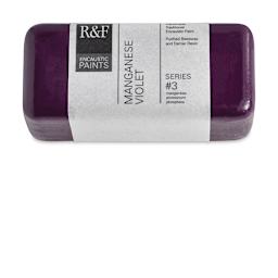 R&F Encaustic Paint Block - Manganese Violet, 104 ml block