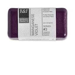 R&F Encaustic Paint Block - Manganese Violet, 40 ml block