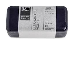 R&F Encaustic Paint Block - Ultramarine Violet, 104 ml block