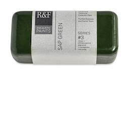 R&F Encaustic Paint Block - Sap Green, 104 ml block