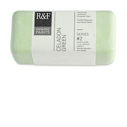 R&F Encaustic Paint Block - Celadon Green, 104 ml block