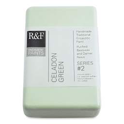 R&F Encaustic Paint Block - Celadon Green, 333 ml block