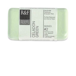 R&F Encaustic Paint Block - Celadon Green, 40 ml block