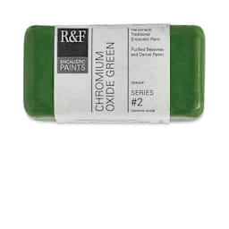 R&F Encaustic Paint Block - Chromium Oxide Green, 40 ml block