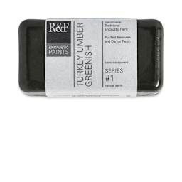 R&F Encaustic Paint Block - Turkey Umber Greenish, 40 ml  block