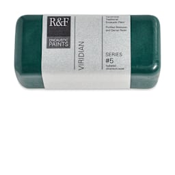 R&F Encaustic Paint Block - Viridian, 104 ml block