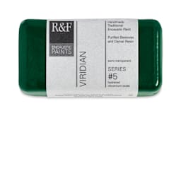 R&F Encaustic Paint Block - Viridian, 40 ml block
