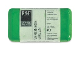 R&F Encaustic Paint Block - Veronese Green, 40 ml block
