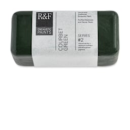 R&F Encaustic Paint Block - Courbet Green, 104 ml block