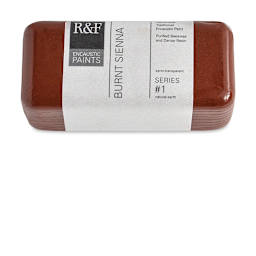 R&F Encaustic Paint Block - Burnt Sienna, 104 ml block