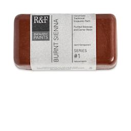 R&F Encaustic Paint Block - Burnt Sienna, 40 ml block block
