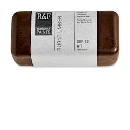 R&F Encaustic Paint Block - Burnt Umber, 104 ml