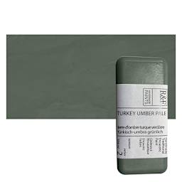 R&F Encaustic Paint Block - Turkey Umber Pale, 104 ml, Block and swatch