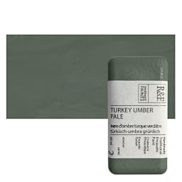 R&F Encaustic Paint Block - Turkey Umber Pale, 40 ml, Block and swatch