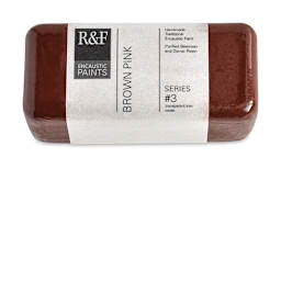 R&F Encaustic Paint Block - Brown Pink, 104 ml block