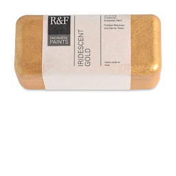 R&F Encaustic Paint Block - Iridescent Gold, 104 ml block